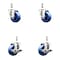 Service Caster 3 Inch 316SS Solid Polyurethane Swivel 1/2 Inch Threaded Stem Caster Brakes, 2PK SS316TS20S314-SPUS-121315-2-TLB-2 - alternate 1